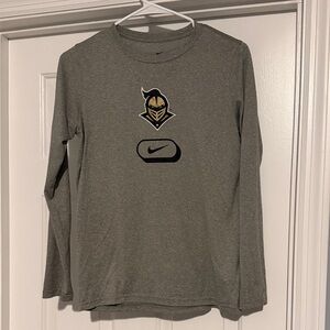 Nike Gray Long Sleeve Shirt with Knight Logo